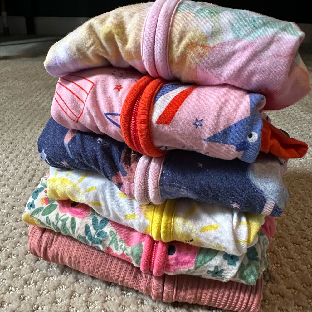 Little Sleepies Zippy zip-up pajamas SET OF 6